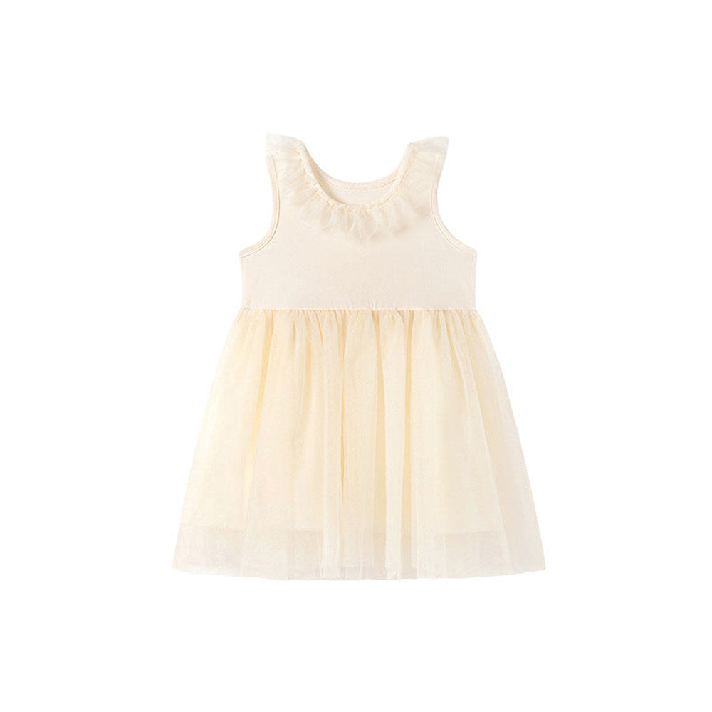 MyKids-USA® Tulle Patchwork Sleeveless Dress for Stylish Girls