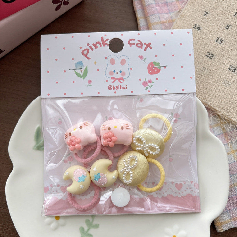 MyKids-USA® Collection of 6 Pieces Cartoon Hair Ties