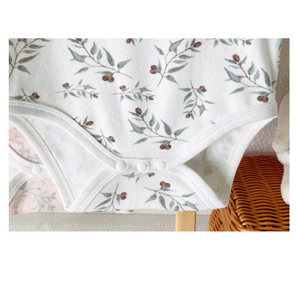 Summer Arrival Baby Sleeveless Floral Pattern Bodysuits