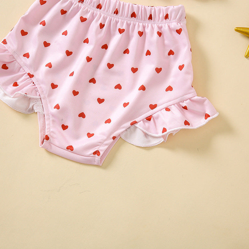 MyKids-USA® Arrival Girls’ Hearts Pattern Swimwear Set