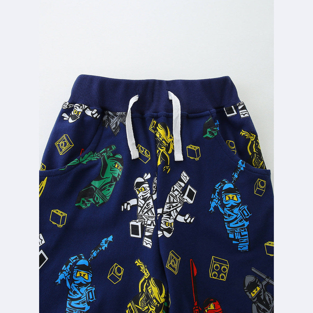 MyKids-USA® Arrival Summer Baby Kids Boys Short Sleeves Cartoon Pattern T-shirt and Shorts Clothing Set