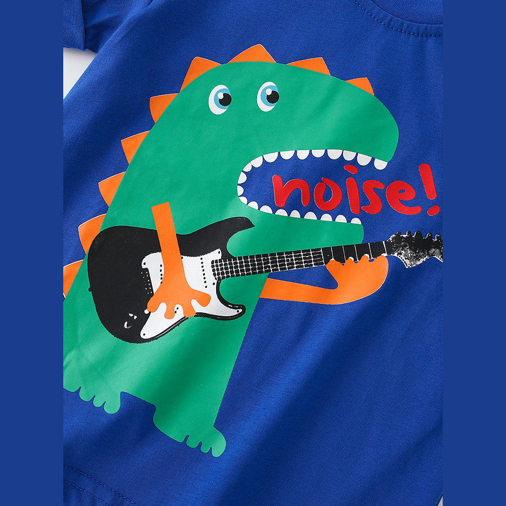 MyKids-USA® Summer Boys’ Cartoon Pattern T-shirt in European and American Style