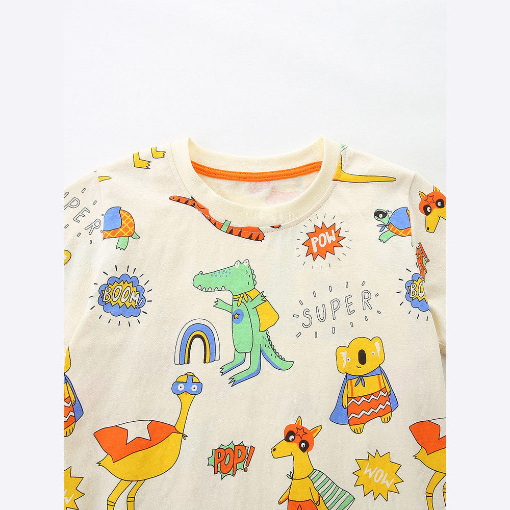 MyKids-USA® Baby Kids Animals Cartoon Pattern T-shirt Clothing Set for Boys