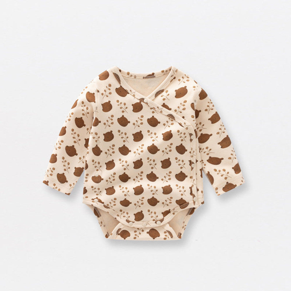 MyKids-USA® Baby Kids Long Sleeves Teddy Bear Pattern Casual Bodysuit