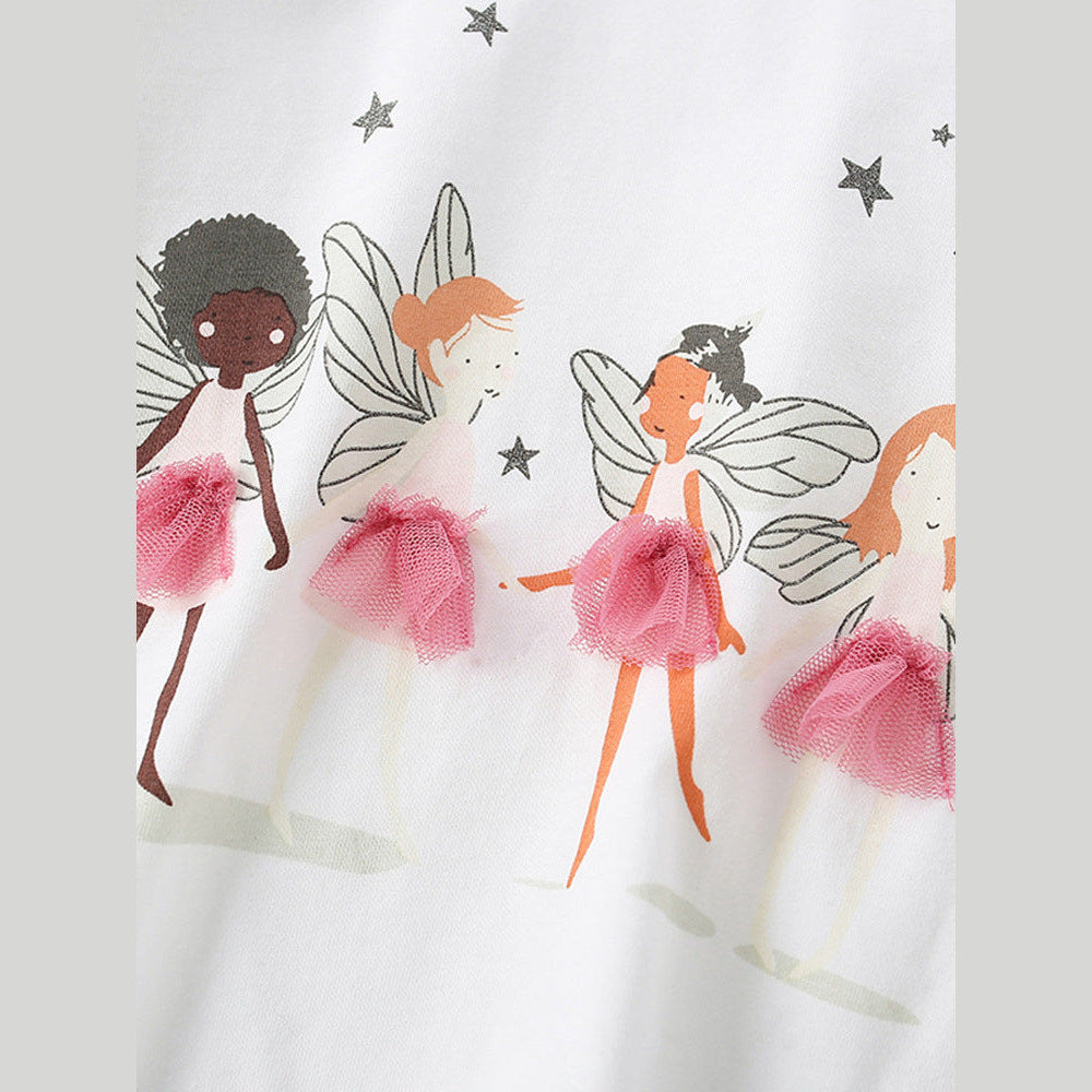 MyKids-USA® Baby Kids Girls Long Sleeves Cartoon Pattern Sweatshirt and Striped Pants Clothing Set