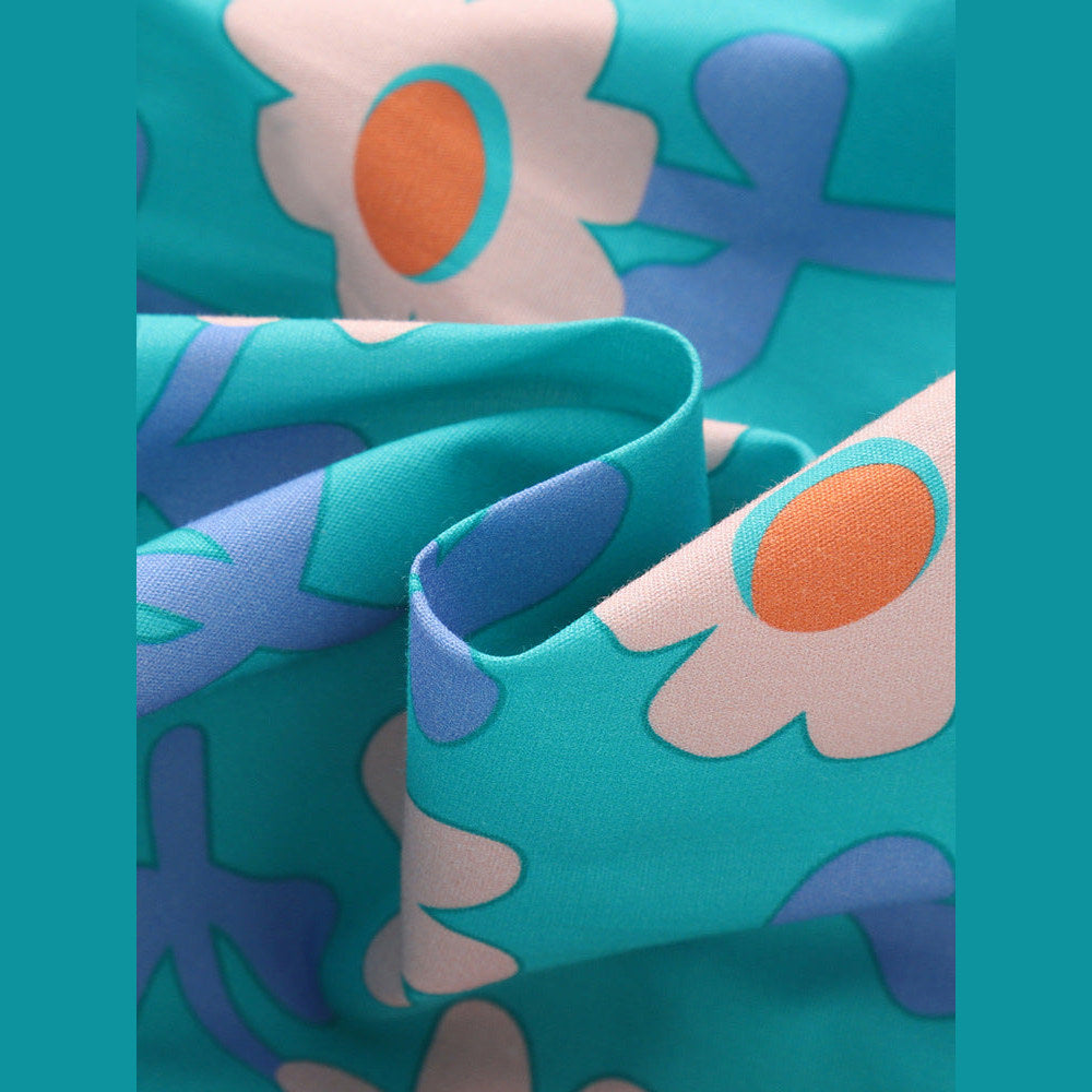 MyKids-USA® Cute Flowers Pattern Short Sleeves Dress for Stylish Girls