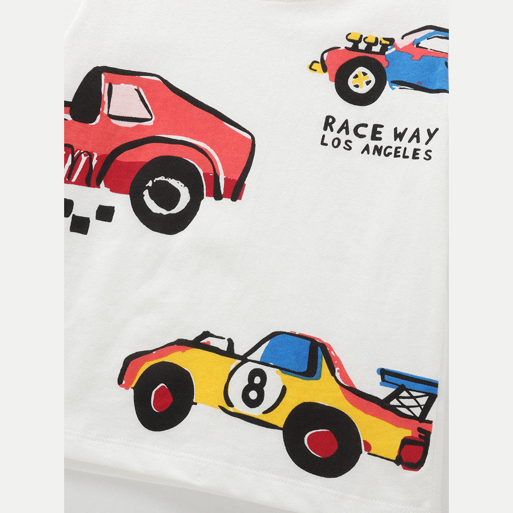 MyKids-USA® Arrival Summer Baby Kids Boys Short Sleeves Cartoon Pattern T-shirt and Shorts Clothing Set