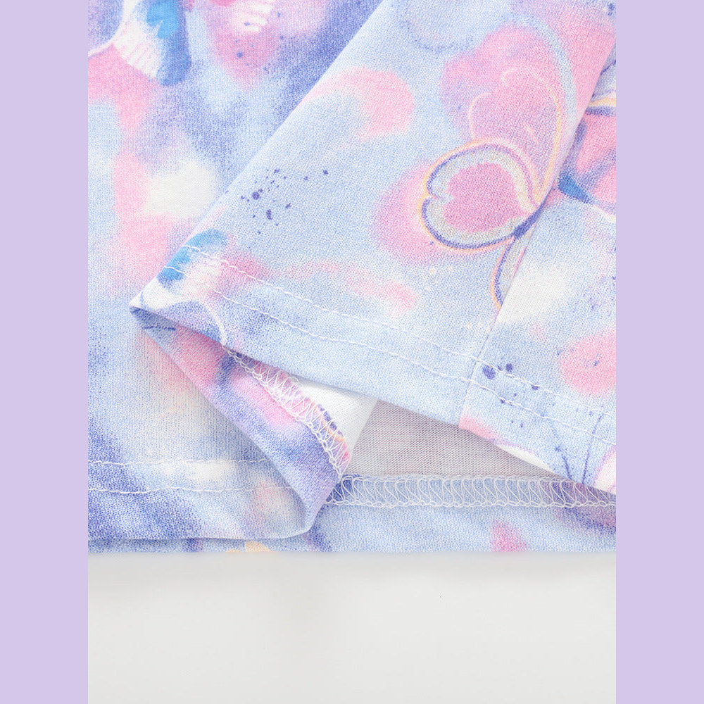 MyKids-USA® Summer Butterfly Cartoon Pattern T-shirt for Girls