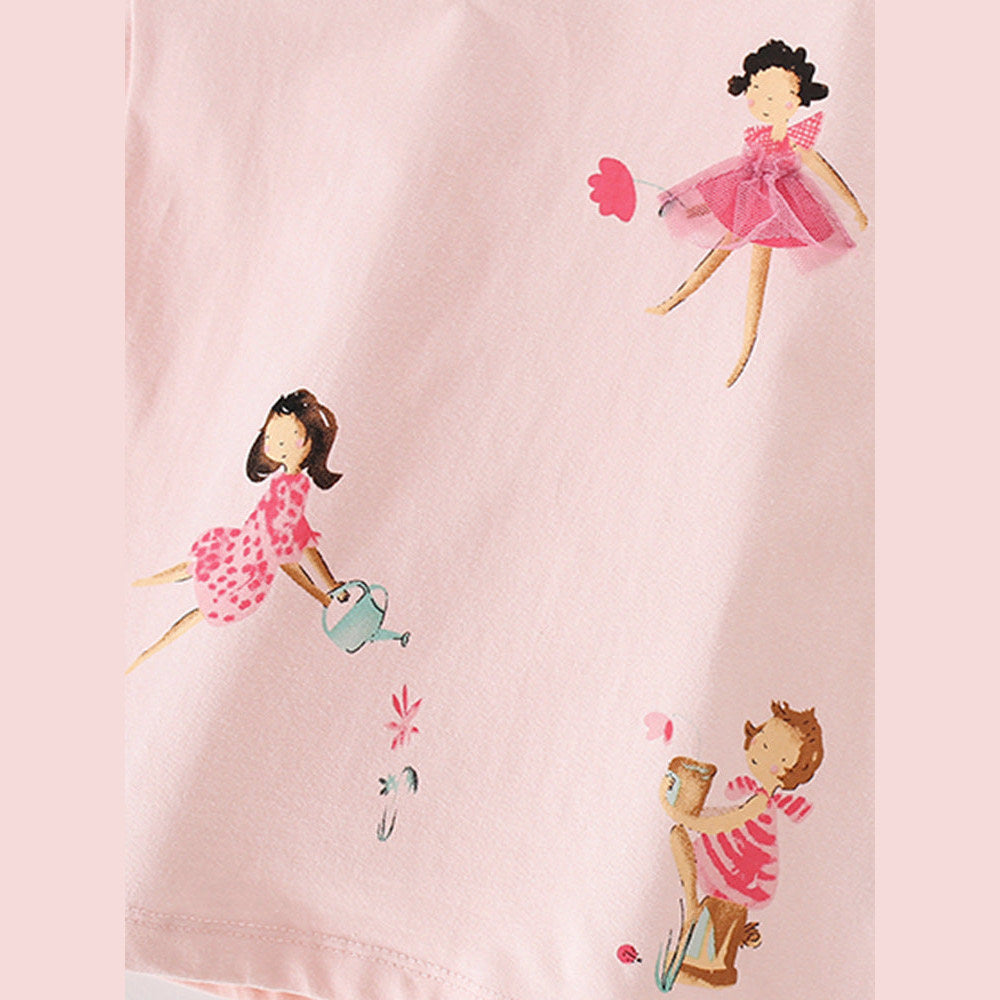 MyKids-USA® Arrival Summer Baby Kids Girls Short Sleeves Cartoon Pattern T-shirt and Shorts Clothing Set