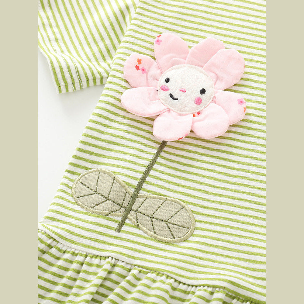 MyKids-USA® Arrival Summer Baby Kids Girls Short Sleeves Striped T-shirt and Plaid Pants Clothing Set