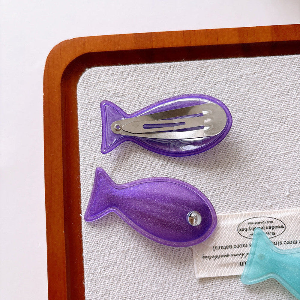 MyKids-USA® Cute Summer Fish Shaped Hair Clips for Girls Set