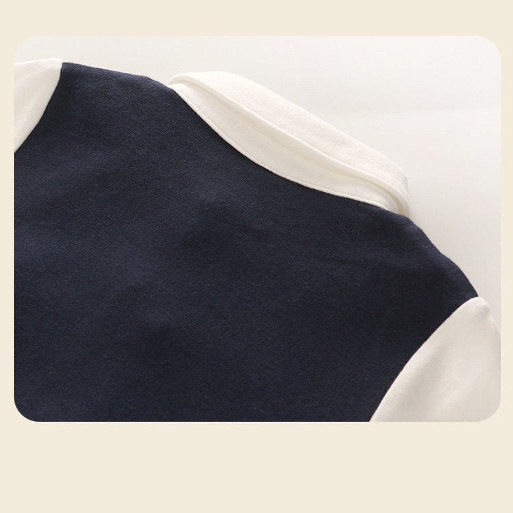 MyKids-USA® Autumn Arrival Baby Boys Long Sleeves Cute Color Patchwork Rompers