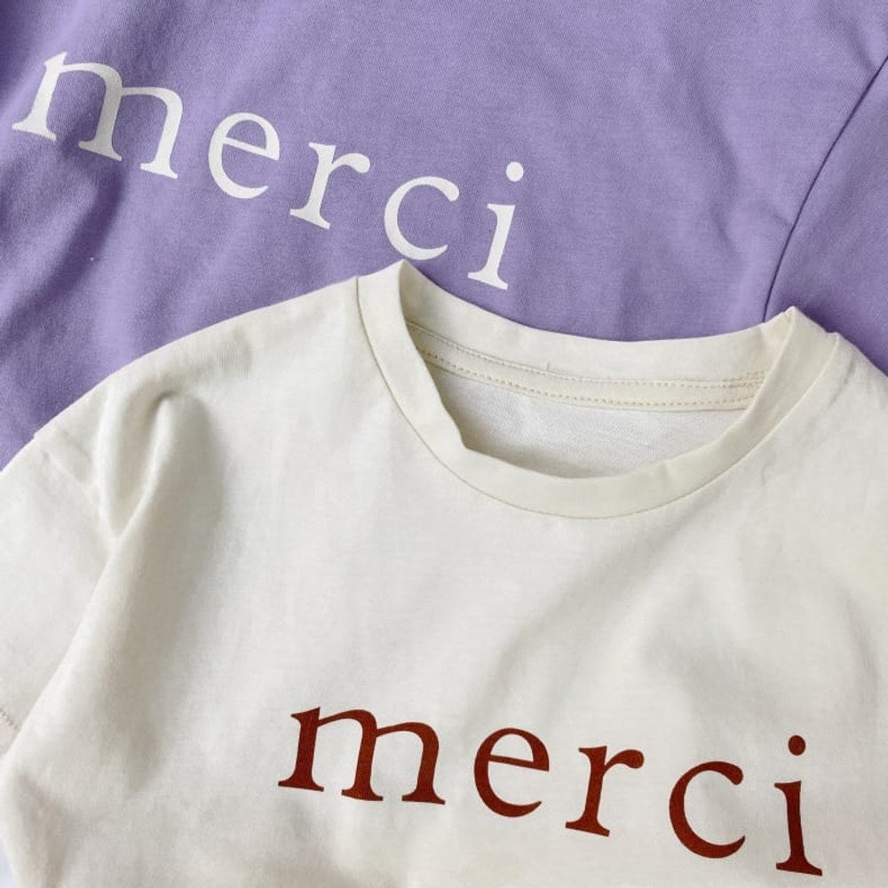 Baby Boy And Girl Letters Print Solid Color O-Neck T-Shirt