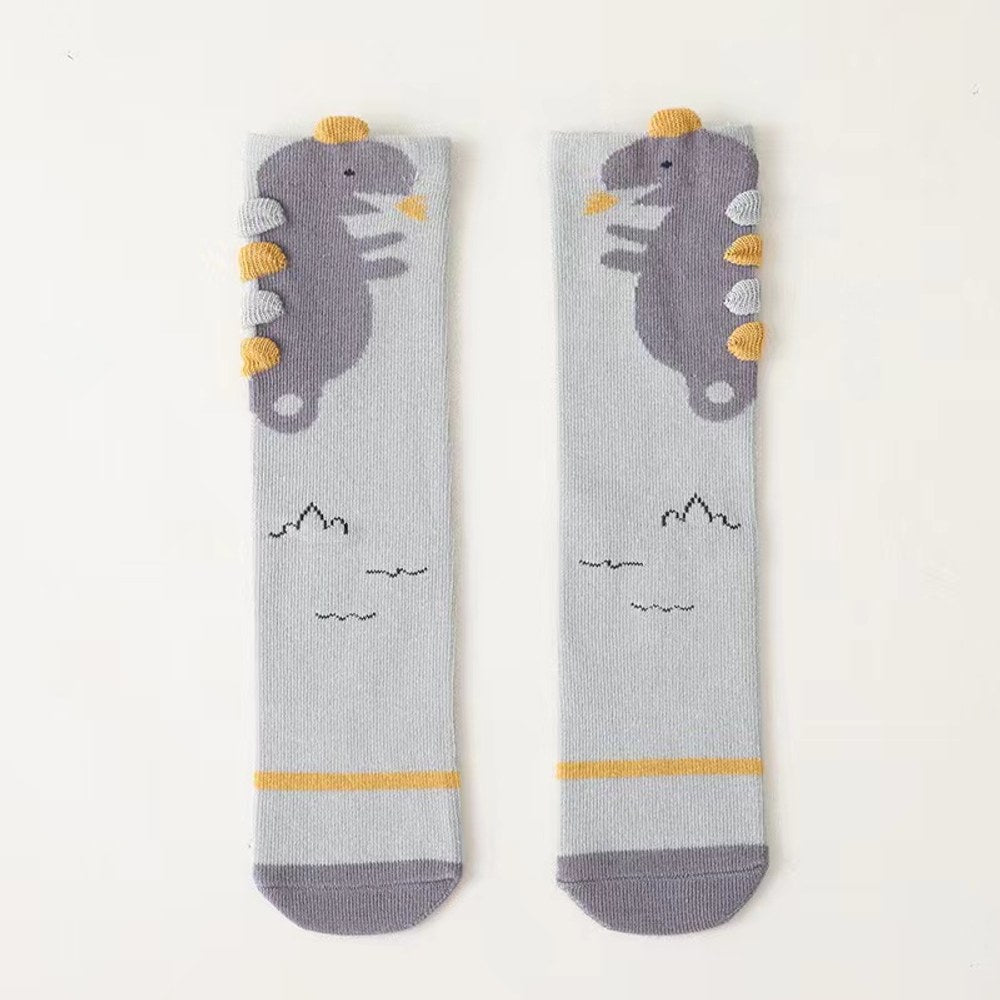 Baby Cartoon Animal Embroidered Pattern Soft Long-Tube Socks