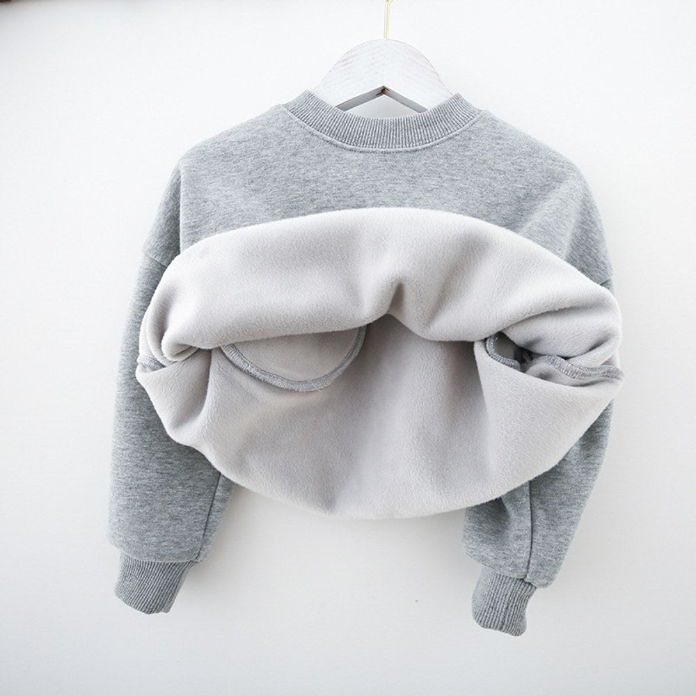Unisex Crew Neck Teddy Bear Printing Long Sleeves Top Pullover