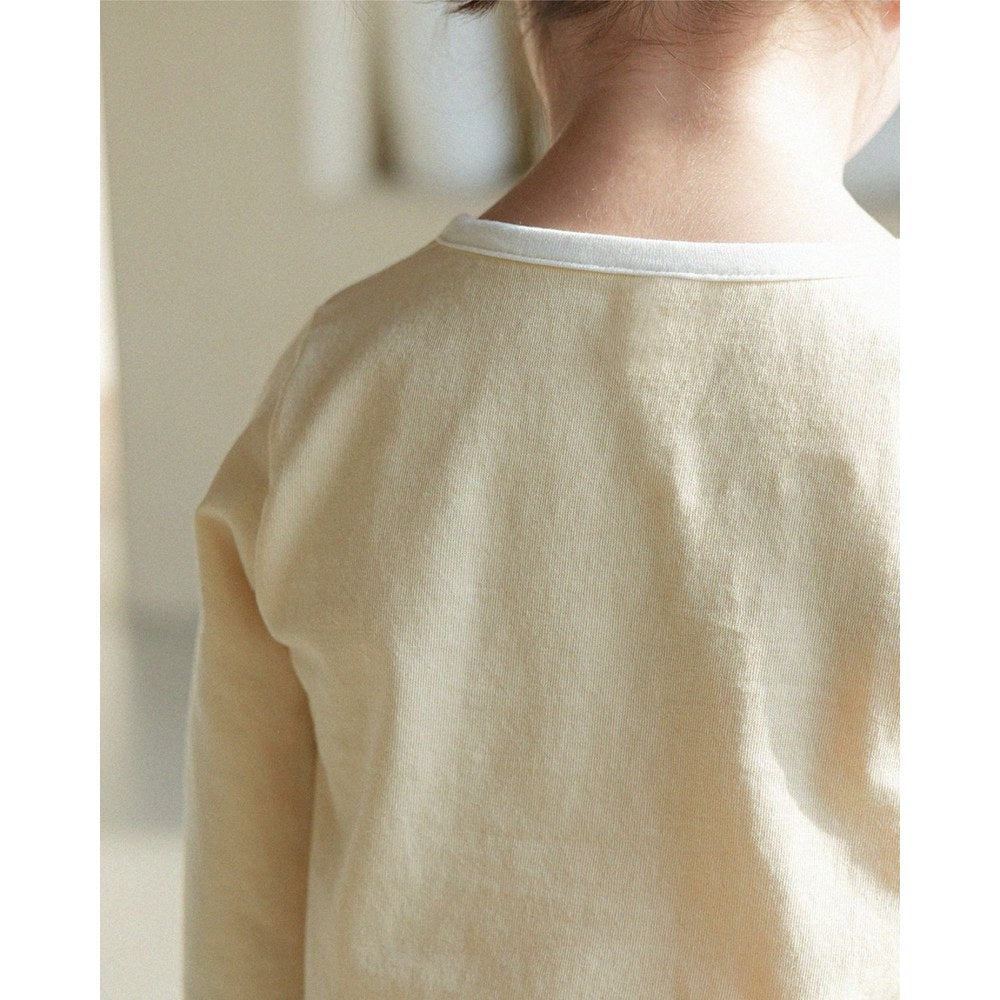 Baby Kids Unisex Plain Top and Pants 2-piece Pajamas Clothing Set