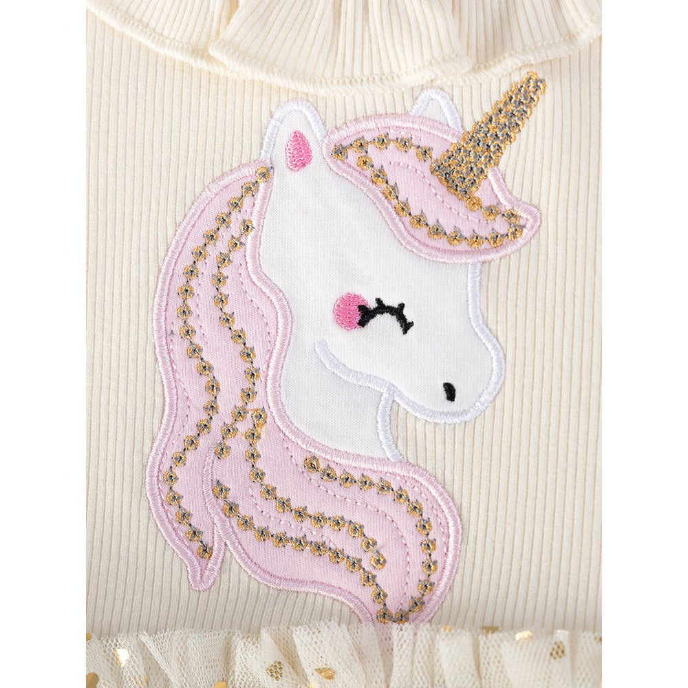 Baby Kids Girls Cartoon and Hearts Pattern Dress