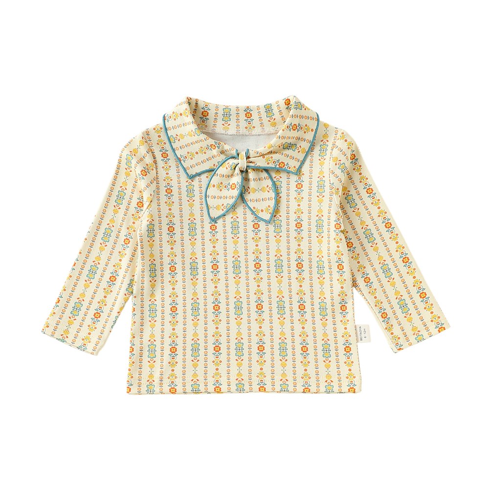 Baby Kids Girls Long Sleeves Floral Pattern Top