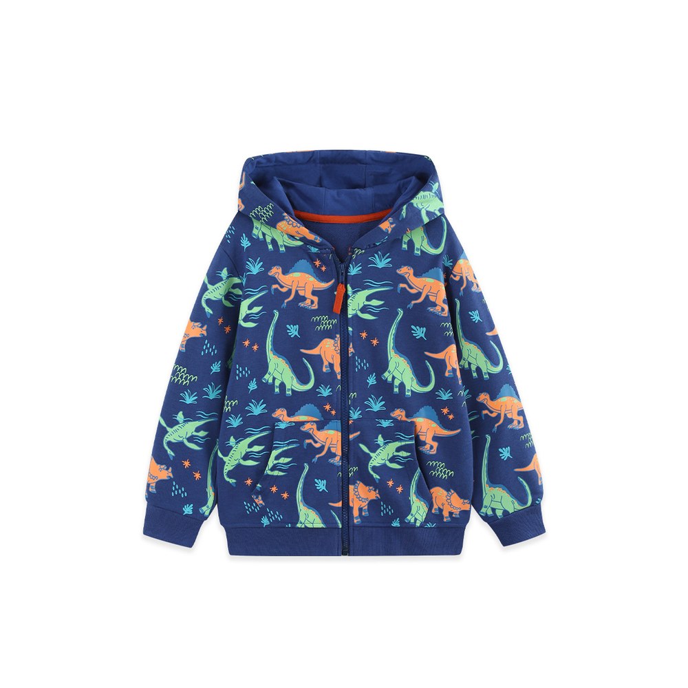 Boys' Cartoon Pattern Coat with Long Sleeves
