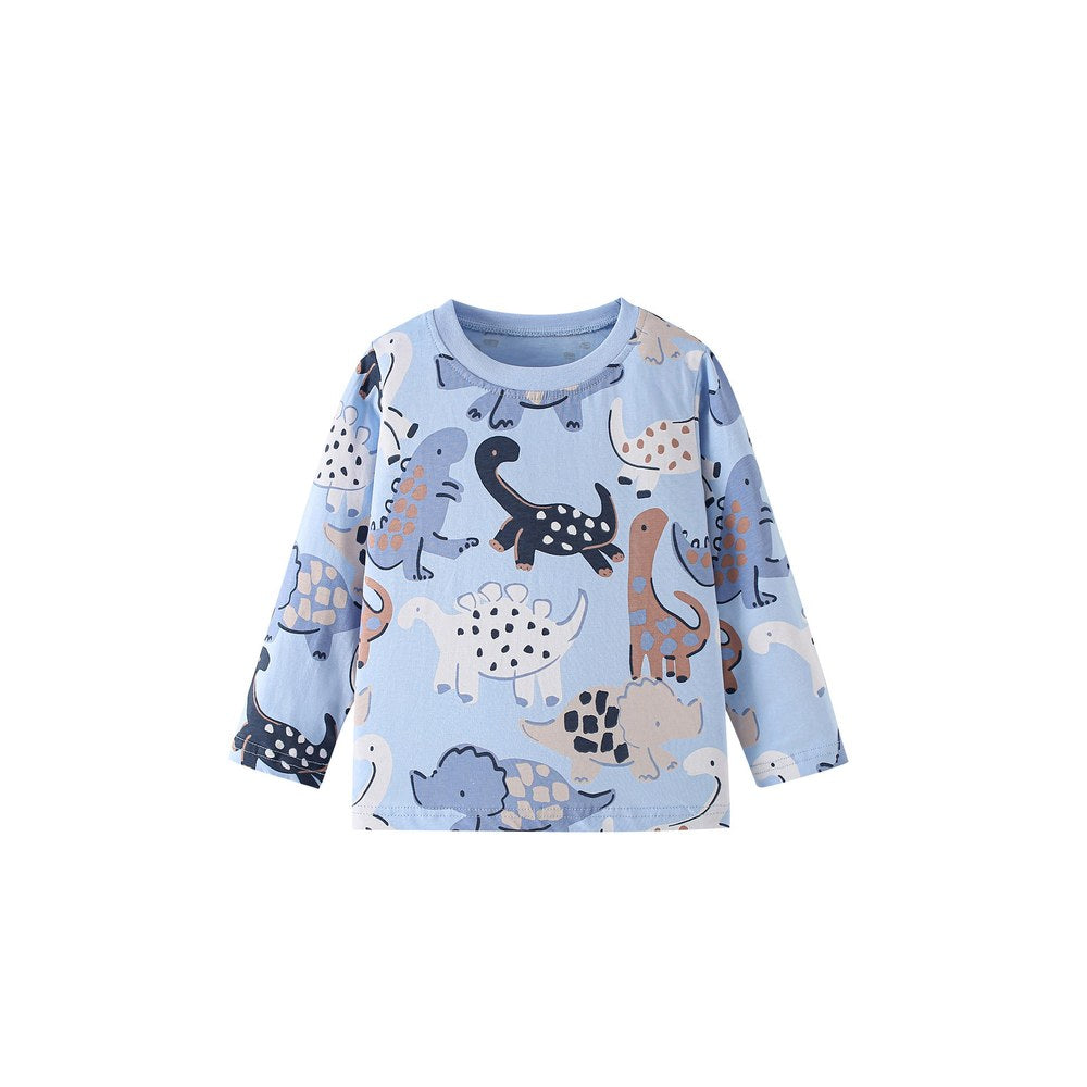 Baby Kids Boys Long Sleeves Dinosaurs Pattern Top
