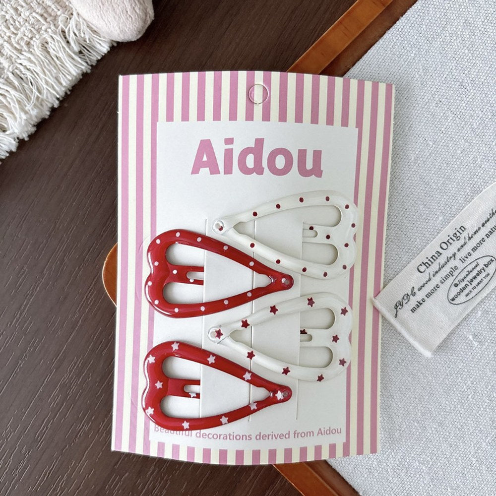 Cute Metal Hair Clips for Girls 4-Piece Set