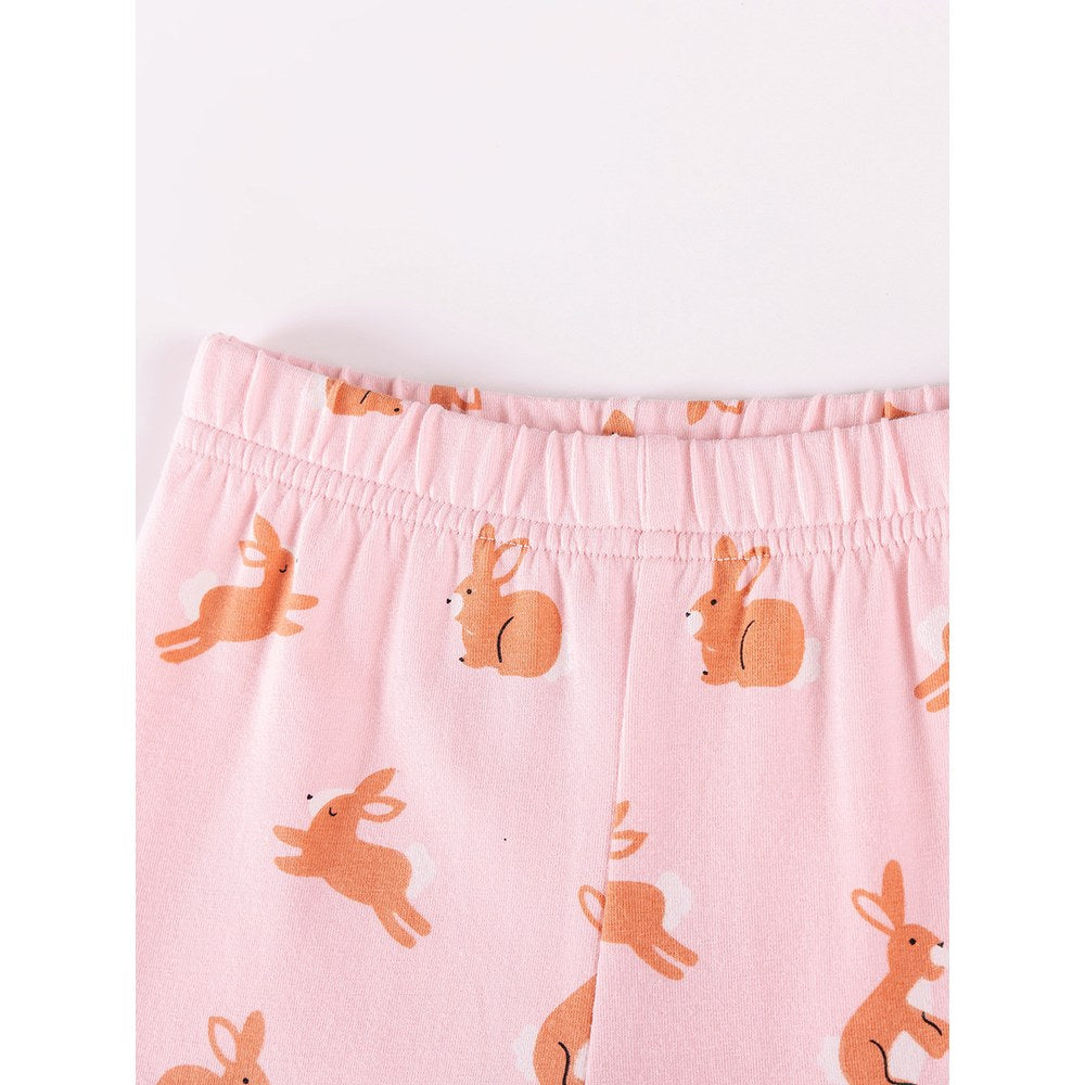 Baby Kids Girls Cartoon Pattern Long Sleeves Top and Pants 2-piece Clothing Set