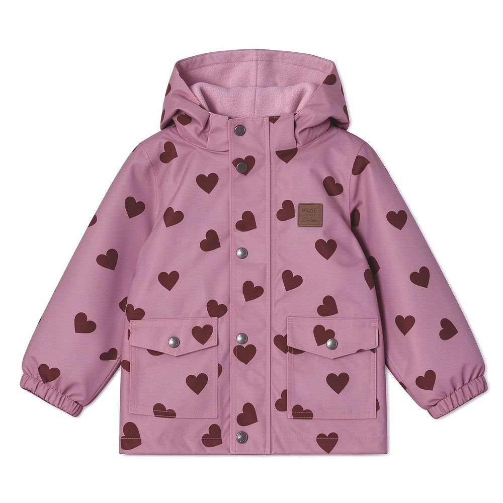 Kids Hooded Fleece Lined Outdoor Jacket for Boys and Girls