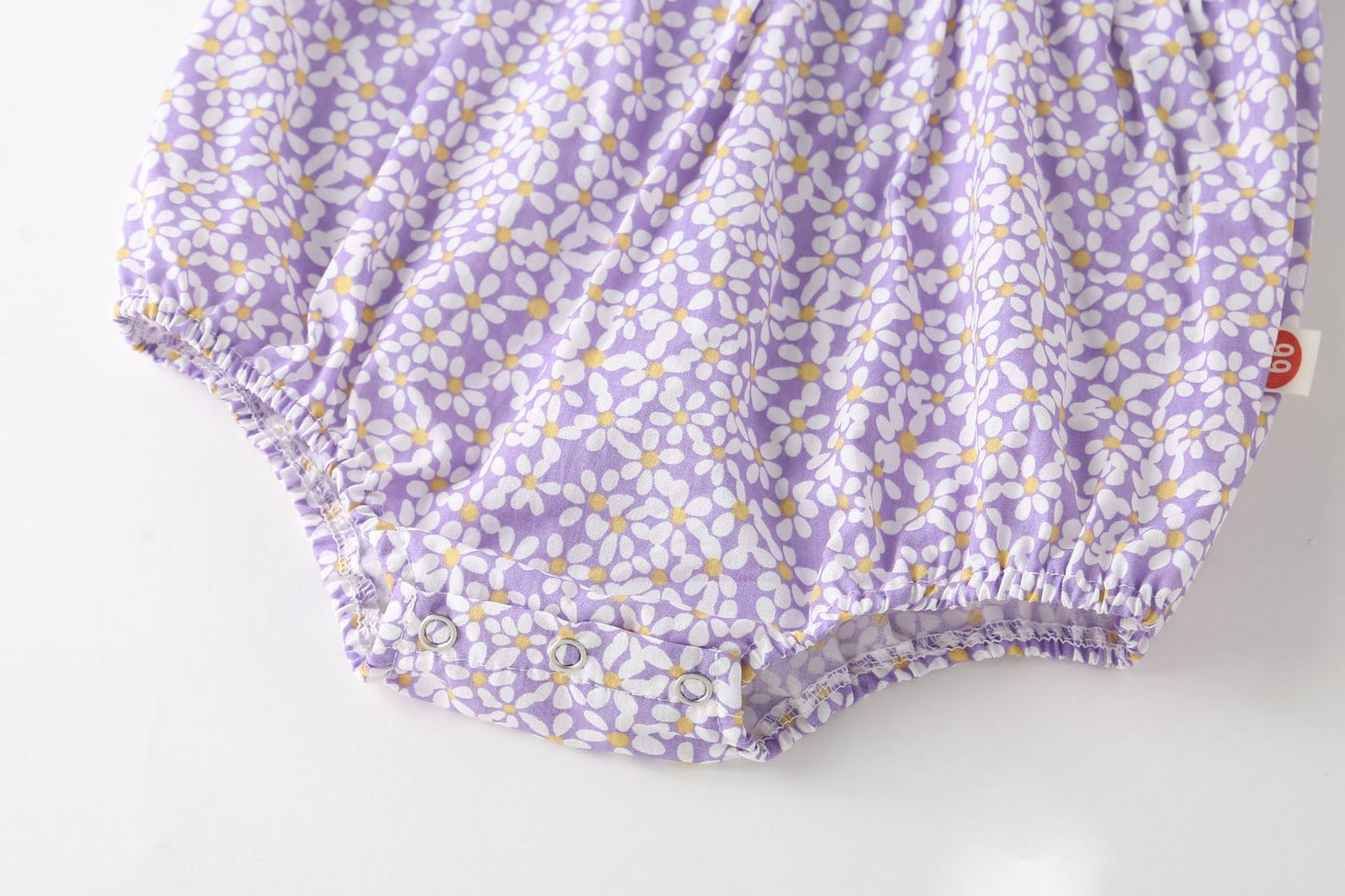 Baby Girl Floral Pattern Lace Patchwork Round Collar Short-Sleeved Colorful Cotton Onesies With Hat, MyKids-USA®, Baby & Toddler Outerwear, MyKids-USA - - - - - - -