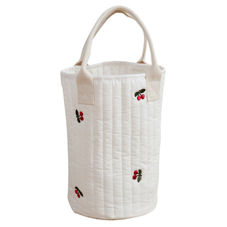 Baby Embroidered Pattern Baby Bottle Storage Mommy Handbag With Compartment, MyKids-USA®, Handbags, MyKids-USA - Size/Age - Average Size (0-12Y) - Color - Red - - - JM2204301248-B