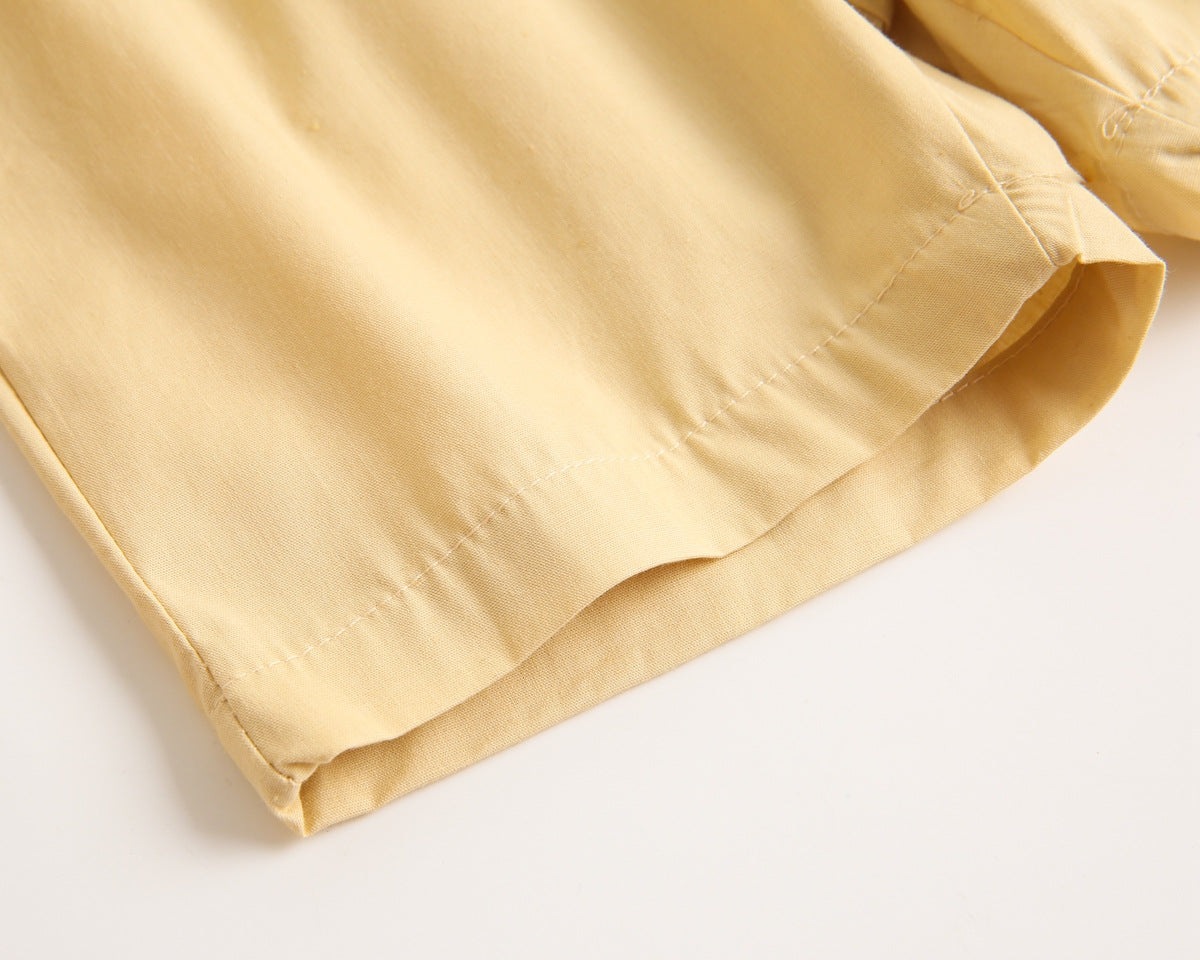 Baby Boy Plaid Pattern Single Breasted Design Polo-Neck Shirt Combo Shorts, MyKids-USA®, Baby & Toddler Outfits, MyKids-USA - - - - - - -