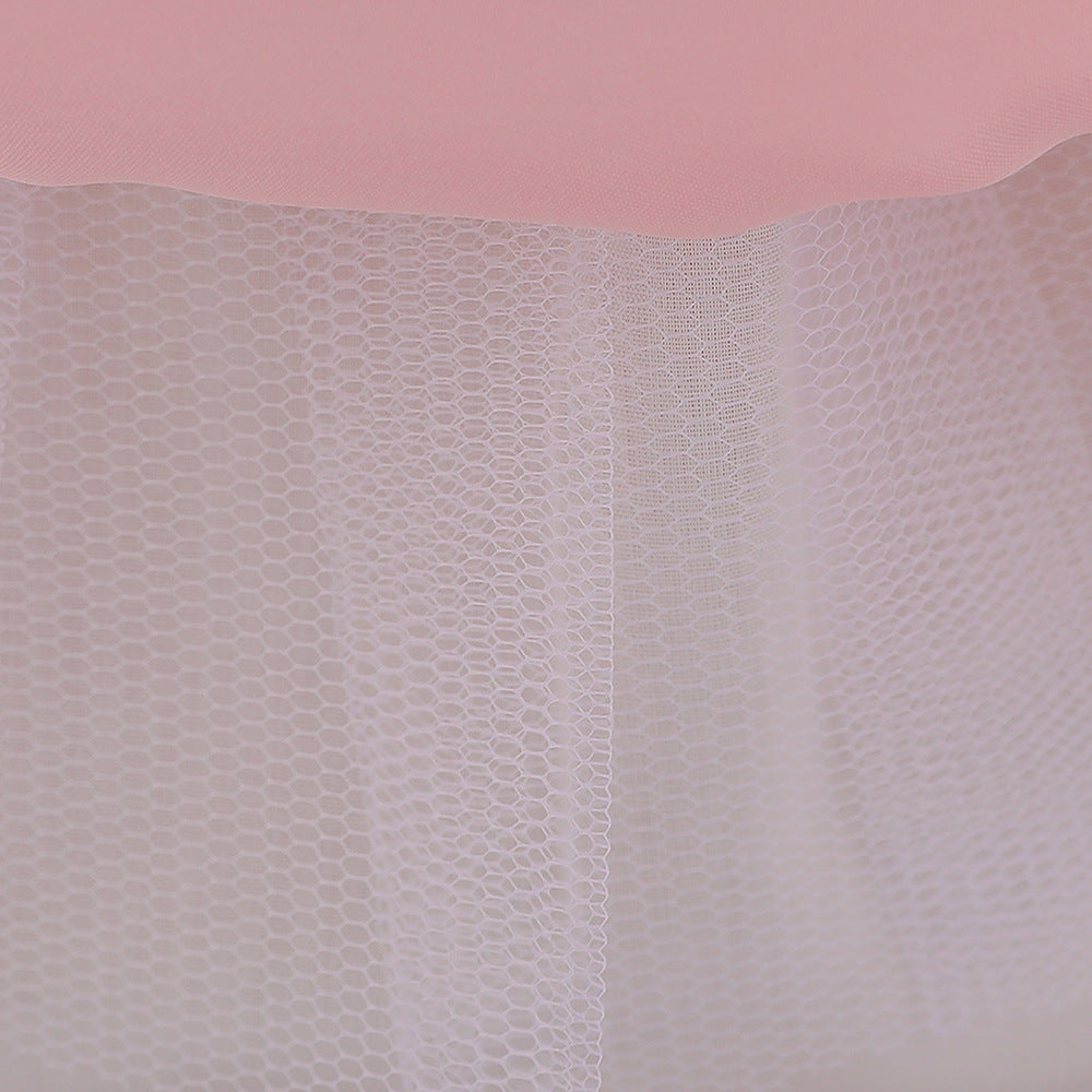 Baby Girl Petal Patched Design Sleeveless Full Moon Christening Mesh Dress, MyKids-USA®, Baby & Toddler Dresses, MyKids-USA - - - - - - -