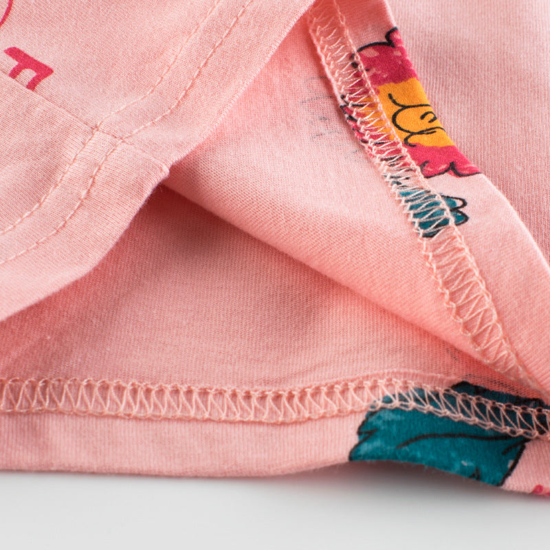 Baby Girl Floral Print Short-Sleeved Cotton Tops & T-Shirts, MyKids-USA®, Baby & Toddler Tops, MyKids-USA - - - - - - -