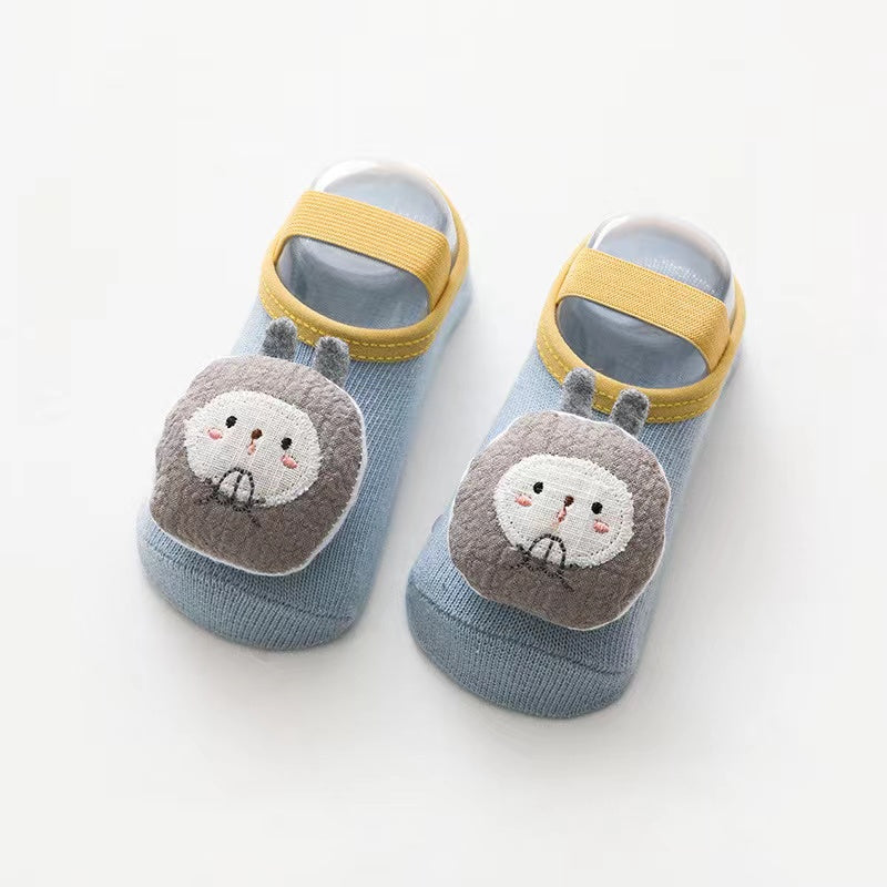 Baby 3D Cartoon Animal Patched Design Dispensing Non-Slip Lace-Up Socks Shoes, MyKids-USA®, Baby & Toddler Socks & Tights, MyKids-USA - Size/Age - XS (0-6M) - Color - Blue - - - JM2204151459-B
