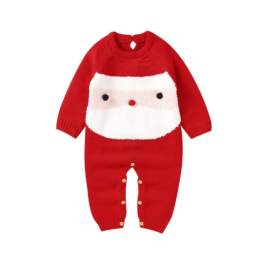 Baby Cartoon Christmas Pattern Long Sleeves Sweater Rompers, MyKids-USA®, Baby One-Pieces, MyKids-USA - - - - - - -
