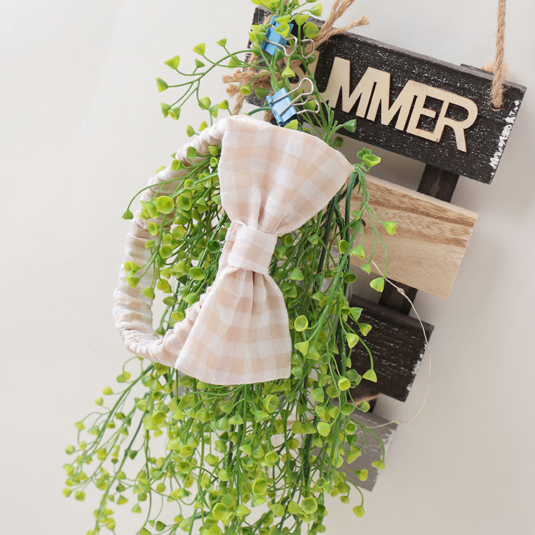 Baby Girl Fresh Plaid Pattern Bow Tie Design Sleeveless Onesies In Summer Outfit Wearing, MyKids-USA®, Baby One-Pieces, MyKids-USA - - - - - - -