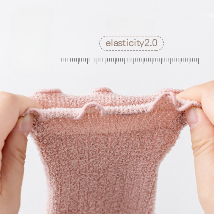 Baby Cartoon Design Coral Fleece Wooden Ear Thickened Long Tube Socks, MyKids-USA®, Socks, MyKids-USA - - - - - - -