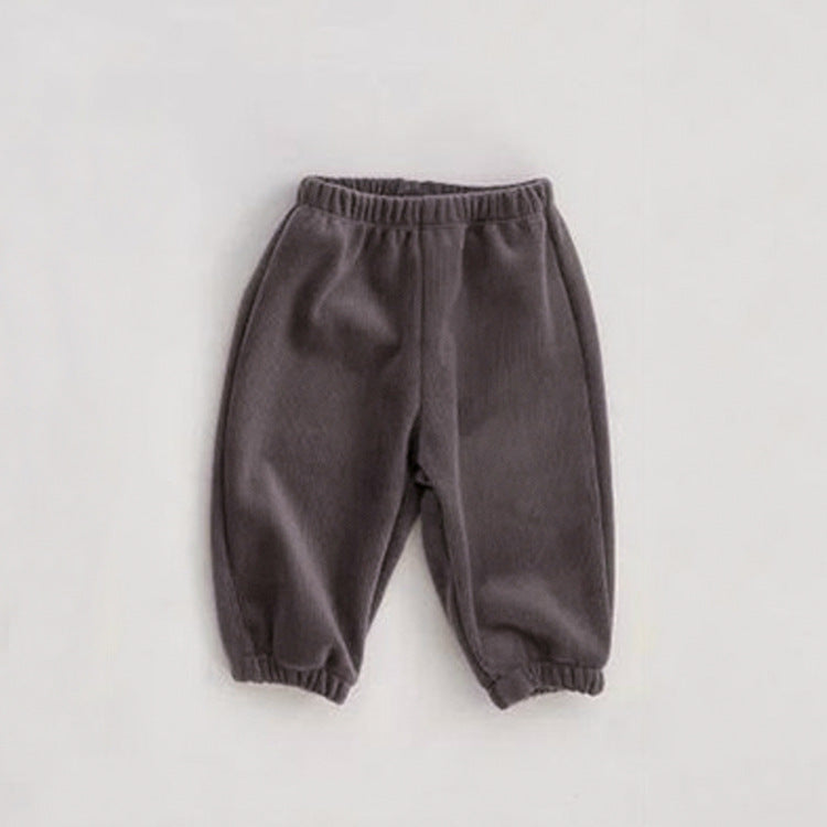 Baby Solid Color Fleece Thermal Lantern Pants In Autumn Winter, MyKids-USA®, Baby & Toddler Bottoms, MyKids-USA - Size/Age - 73 (6-9M) - Color - Coffee - - - JM2211282246-B