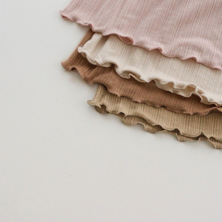 Baby Girl Round Neck Solid Color Design Sleeveless Top Combo Shorts Loungewear Sets, MyKids-USA®, Baby & Toddler Outerwear, MyKids-USA - - - - - - -