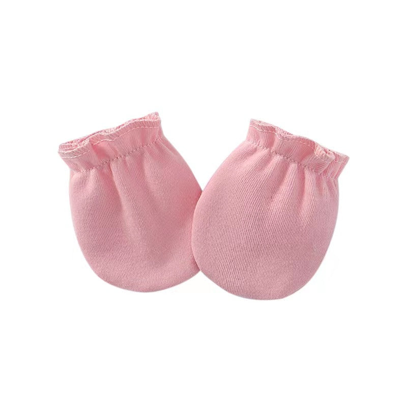 Newborn Baby Solid Color Soft Cotton Gloves For All Seasons, MyKids-USA®, Gloves, MyKids-USA - Size/Age - S (0-1Y) - Color - Pink - - - JM2212101509-D
