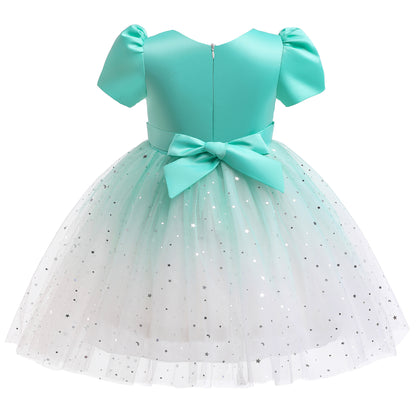Baby Girl Frozen Elsa Princess Dress Birthday Tutu Formal Western Style Dress My Kids-USA