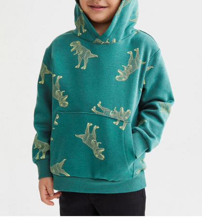 Baby Boy 1pcs Cartoon Animal Pattern Composite One Piece Fleece Sweatshirt, MyKids-USA®, Baby & Toddler Outerwear, MyKids-USA -  -  -  -  -  -  - .