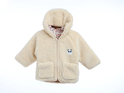 MyKids-USA Unisex Plush Hoodie Coat Outfit Wearing, MyKids-USA®, Baby & Toddler Outerwear, MyKids-USA - Size/Age - 73 (6-9M) - Color - Apricot -  -  - SH2311161011-A