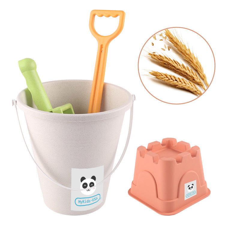 Children Wheat Straw Medium Beach Bucket Dinosaur Model Toy, MyKids-USA®, Baby Activity Toys, MyKids-USA - Size/Age - Average Size (0-12Y) - Color - Beige -  -  - JM2303182220-A