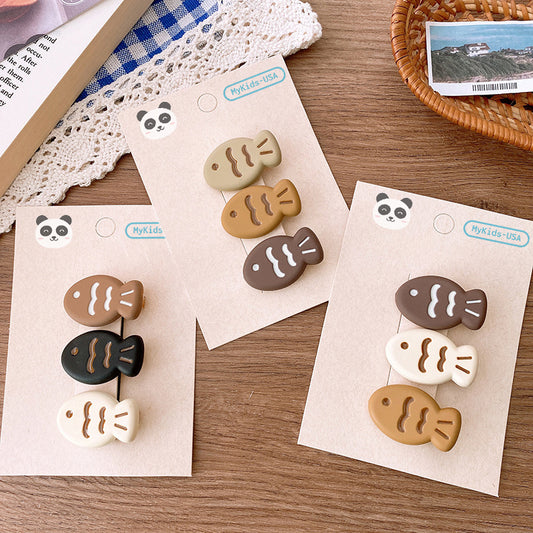 Cute Cartoon Tri-Colored Taiyaki Hair Clip: Adorable Hair Accessory For Children And Teens, MyKids-USA®, Hair Pins, Claws & Clips, MyKids-USA -  -  -  -  -  -  - 