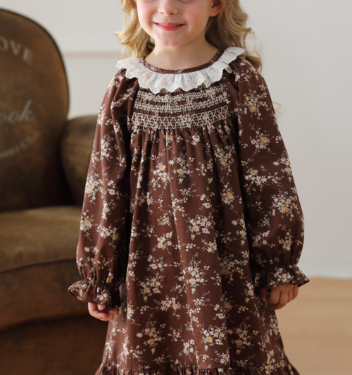 Arrival Autumn Girls Vintage Ruffle Collar Long Sleeves Floral Pattern Dress, MyKids-USA®, Baby & Toddler Dresses, MyKids-USA -  -  -  -  -  -  - .