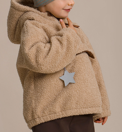 Kids Teddy Pattern Winter Hoodie Coat, MyKids-USA®, Baby & Toddler Outerwear, MyKids-USA -  -  -  -  -  -  - .