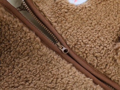 MyKids-USA Unisex Plush Hoodie Coat Outfit Wearing, MyKids-USA®, Baby & Toddler Outerwear, MyKids-USA -  -  -  -  -  -  - 