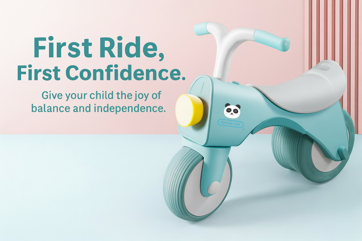 MyKids-USA 5-in-1 Musical Balance Bike – Wide Wheels, Lights & Anti-Rollover Safety., MyKids-USA®, Balance Bike, MyKids-USA -  -  -  -  -  -  - .