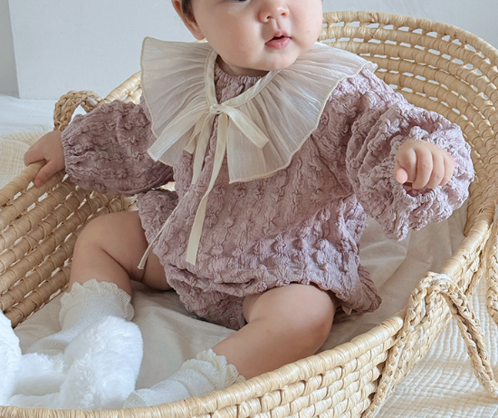 Autumn Arrival Baby Girls Long Sleeves Purple bodysuit, MyKids-USA®, Baby One-Pieces, MyKids-USA - Size/Age - 66 (3-6M) - Color - Purple -  -  - TR2409272238-A.