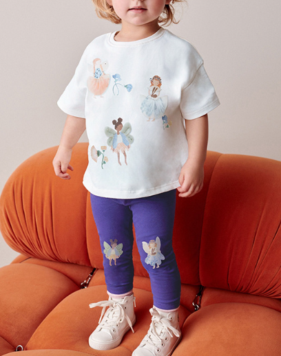 Summer Baby Kids Princess Cartoon Pattern T-shirt and Shorts Clothing Set for Girls, MyKids-USA®, Baby & Toddler Outfits, MyKids-USA - Size/Age - 90 (12-24M) - Color - White -  -  - TR2501022105-A.